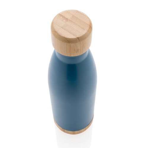 Butelka termiczna 700 ml, bambusowy element niebieski P436.795 (2)