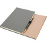 Notatnik A5 ze skóry z recyklingu, w linie z długopisem metalowym CrisMa MAGGIE Ciemnoszary 2476377 (2) thumbnail