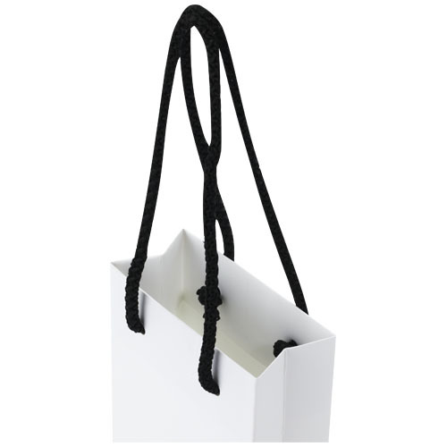 Ręcznie robiona torba z papieru integra z plastikowymi uchwytami – 9,5 x 4 x 17 cm Biały 1ZB00890 (4)