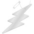 RFX™ reflective odblaskowa zawieszka z TPU, błyskawica Biały 1PR09701  thumbnail