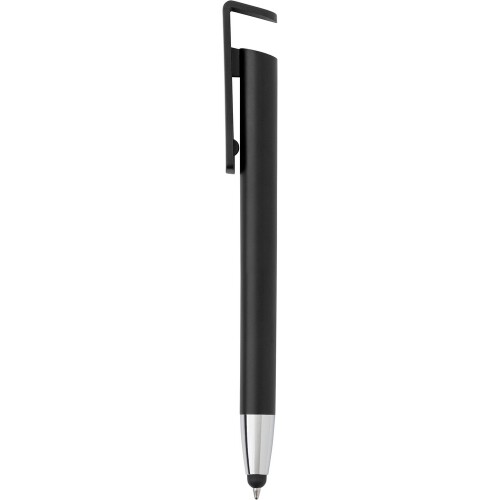 Długopis, touch pen, stojak na telefon czarny V1753-03 