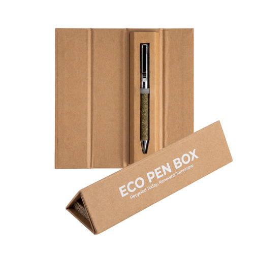 Długopis ekologiczny w kartonowym etui / Thevertia Srebrny IP13153890 (5)