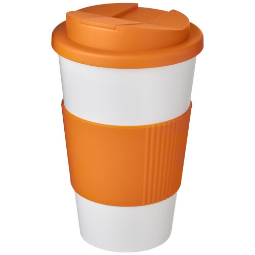 Americano® 350 ml tumbler with grip & spill-proof lid Biały 21069607 