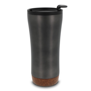 Kubek o podwójnych ściankach z korkową podstawą 480ml Stalowoszary