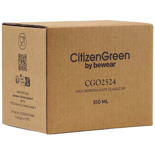 Kubek ze szkła borokrzemowego Citizen Green Purdrink  Przezroczysty 1PZ05801 (1)
