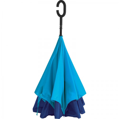 Parasol manualny odwrócony ø120 cm OLIVIA Jasnoniebieski 4047624 (1)