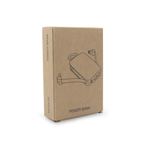 Power bank 4000 mAh, karabińczyk i lampka 1W | Dimetrice Biały VA109-02 (7)