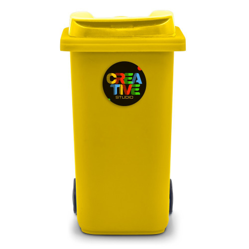 Pojemnik na przybory do pisania „kontener na śmieci” | Erco żółty VA079-08 (7)