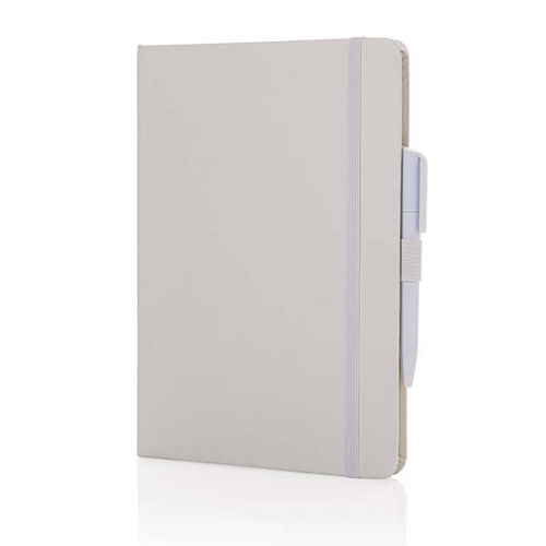 Notatnik A5 Sam, skóra z recyklingu Biały P774.603 (7)