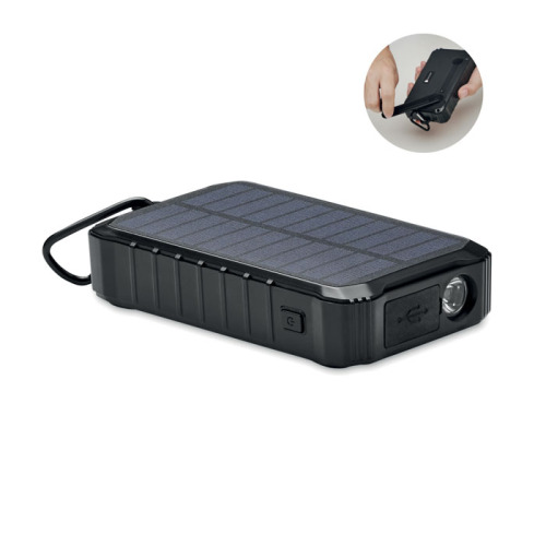 Solarny power bank 8000 mAh Czarny MO6841-03 
