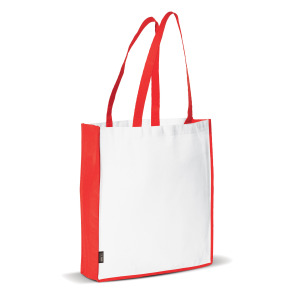 Torba non-woven 75g/m² Biały / czerwony