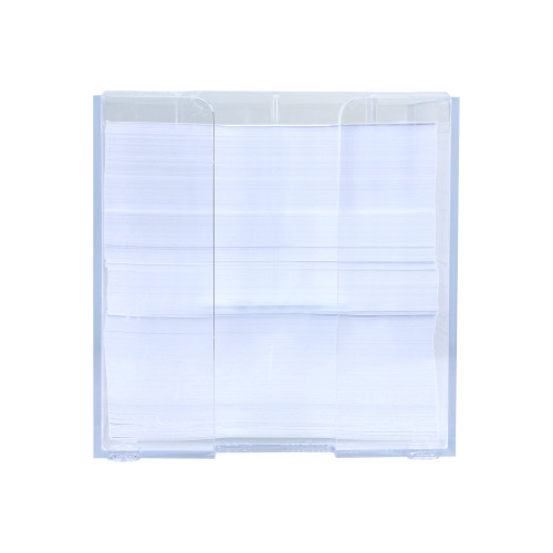 Blok 10x10x10cm w pudełku kostkowym z przegródkami na artykuły biurowe Transparentny LT91767-N0004 (4)