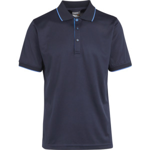 Koszulka Polo Męska Poliestrowa Odprowadzajaca Wilgoc - Black & Lime