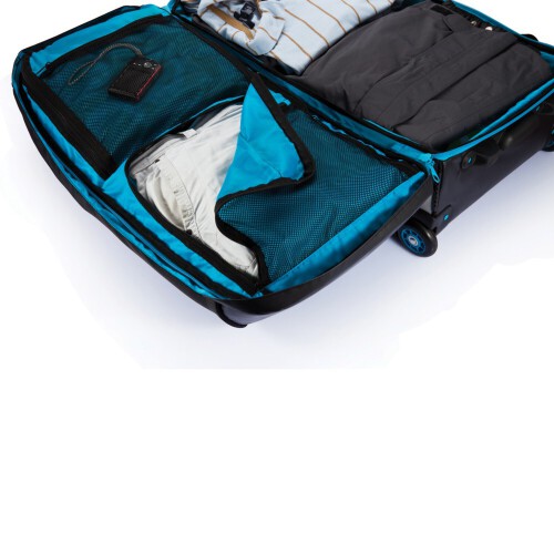 Duża torba sportowa, podróżna na kółkach niebieski, czarny P750.005 (5)