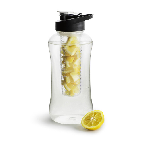 Fresh duży bidon z pojemnikiem na owoce, czarny Czarny 5017742 