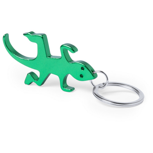 Brelok do kluczy, otwieracz do butelek "jaszczurka" Zielony V0619-06 (2)