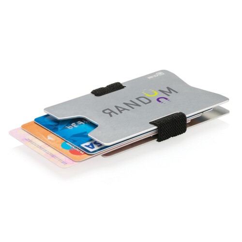 Minimalistyczny portfel, ochrona RFID srebrny, czarny P820.462 (4)