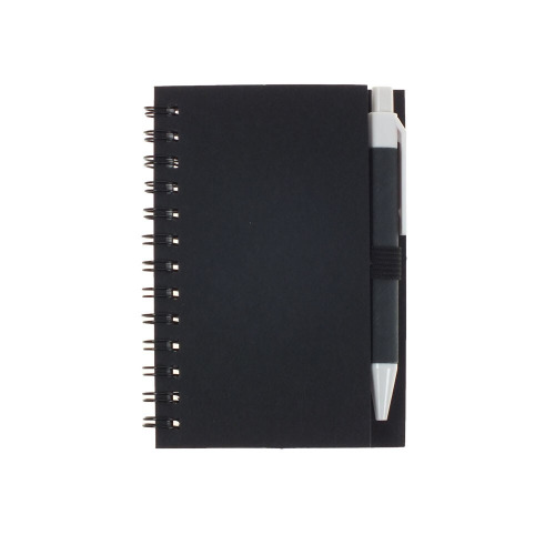 Notatnik ok. A7 z długopisem Czarny V2793-03 (1)