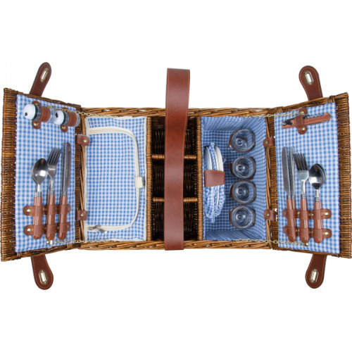 Kosz piknikowy dla 4 osób PROSPERO Brązowy 6127601 (4)