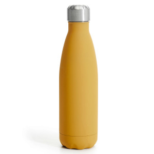 Sagaform Nils Butelka stalowa gumowa 500ml Ciemnożółty