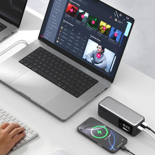 Power bank 27600 mAh, 140 W, Aukey Srebrny VAM15-32 (1)