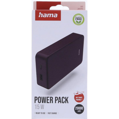 Power bank 20000 mAh Hama Power Pack Burgund VH024-12 (9)