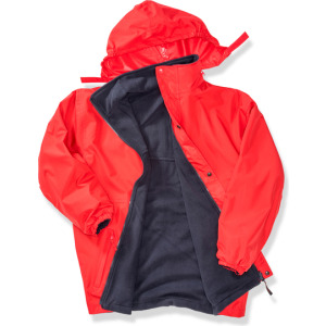 Plaszcz Klasyczny Wodoszczelny Wiatroszczelny Polar - Red & Navy