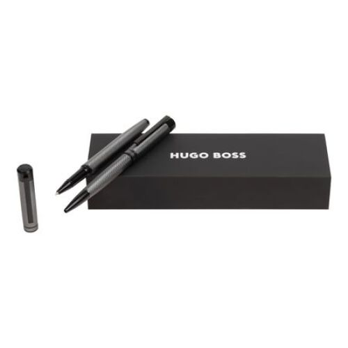 Zestaw upominkowy HUGO BOSS długopis i pióro kulkowe - HSY2654D + HSY2655D Srebrny HPBR265D 