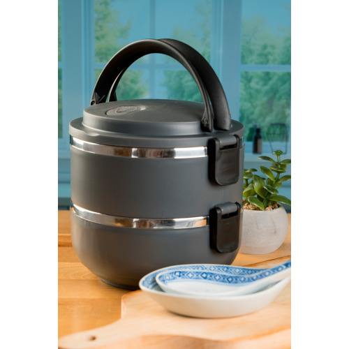 Lunch box ze stali nierdzewnej HOME Ciemnoszary 093177 (5)