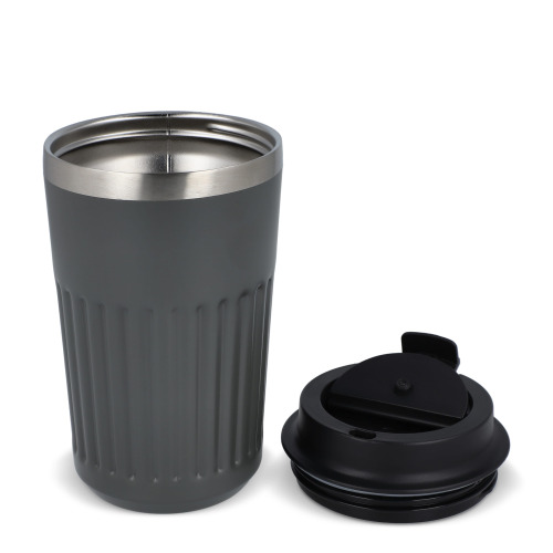 Termos na kawę ze stali nierdzewnej pochodzącej z recyklingu, 400 ml Szary LT98698-N0061 (4)