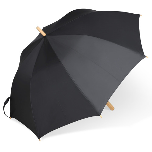 Składany parasol 25” z plastiku z recyklingu Czarny LT97114-N0002 