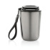 Kubek termiczny 380 ml Cuppa, stal nierdzewna z recyklingu srebrny, czarny P435.022 (4) thumbnail