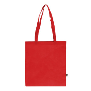 R-PET Torba transportowa z długimi uchwytami z włókniny 38 x 42 cm 75 g/m² Czerwony