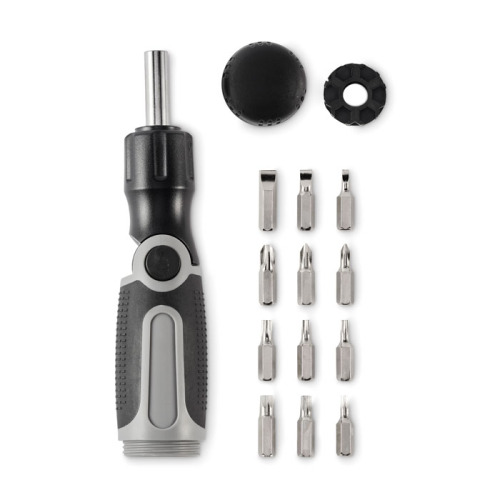 Wyginany śrubokręt wielobitowy Szary MO2872-07 (1)