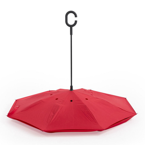 Odwracalny parasol manualny, rączka C Czerwony V8987-05 (4)