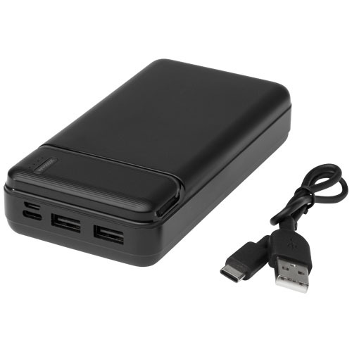 Loop powerbank o pojemności 20 000 mAh z tworzyw sztucznych pochodzących z recyklingu Czarny 12432290 (6)
