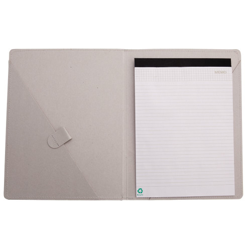 Teczka konferencyjna ok. A4 z kartonu z recyklingu z notatnikiem Neutralny V2592-00 