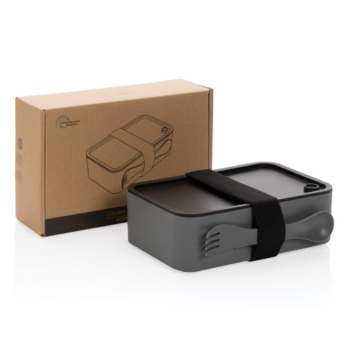 Pudełko śniadaniowe 1,2 L RPP, łyżkowidelec Szary P269.052 (8)