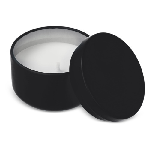Bezzapachowa świeca roślinna Asana w puszce z recyklingu Czarny LT90743-N0002 (2)
