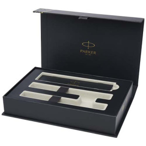Parker IM Essentials – elegancki zestaw piśmienniczy: pióro i długopis, kolor srebrny
