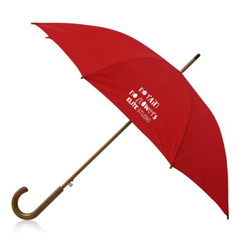 Parasol automatyczny z drewnianą rączką Czerwony IP35038452 (5)