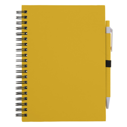 Notatnik z długopisem żółty V2795-08 (1)