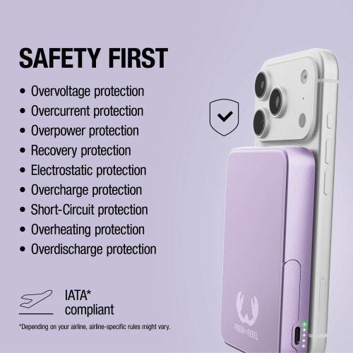 Fresh 'n Rebel Powerbank bezprzewodowy 10000 mAh kompatybilny z MagSafe Liliowy LT49745-N0071 (8)