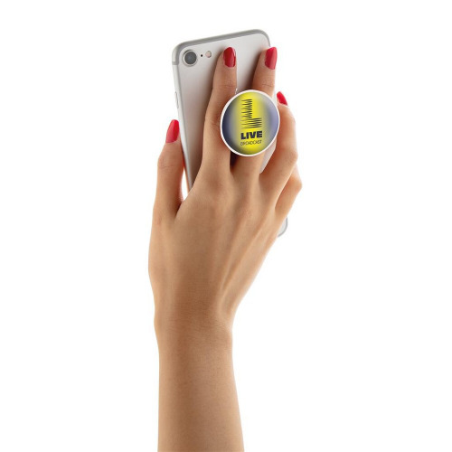 Stojak do telefonu Stick 'n Hold, uchwyt, organizer do kabli Biały P324.773 (7)