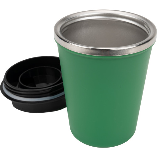 Kubek termiczny 350 ml z powłoką z recyklingu METODY Zielony 8496209 (2)