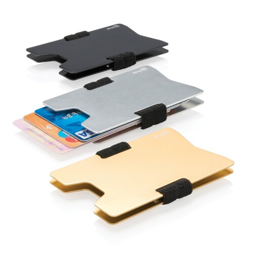 Minimalistyczny portfel, ochrona RFID srebrny, czarny P820.462 (6)