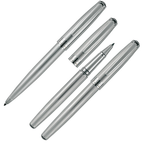 Zestaw piśmienny długopis i pióro kulkowe LAURENCE Pierre Cardin szary B0400300IP307 