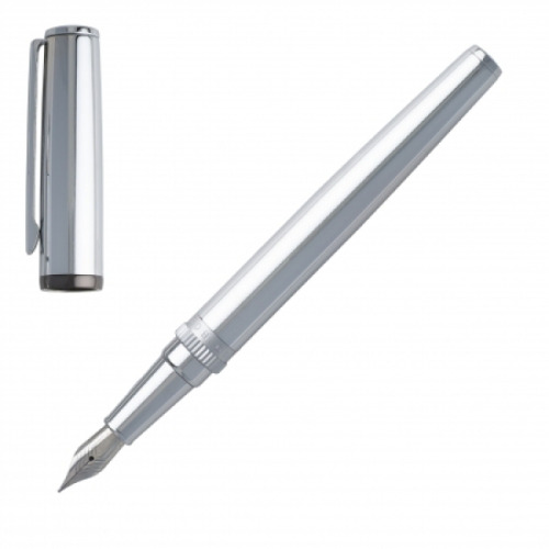 Wieczne pióro Gear Metal Dark Chrome Srebrny HSN9672B (2)