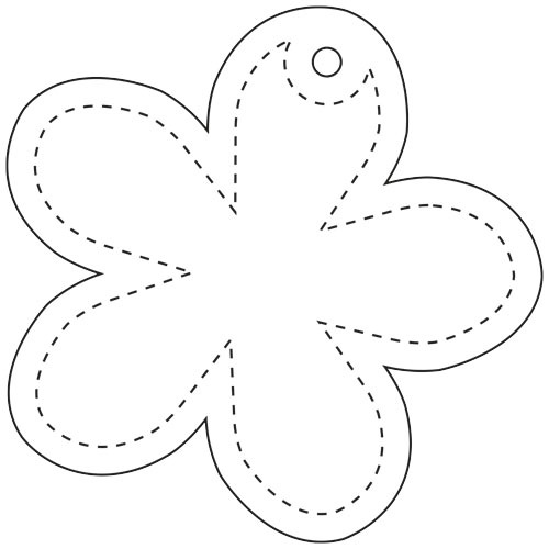 RFX™ reflective odblaskowa zawieszka z TPU, kwiat Biały 1PR11901 (3)