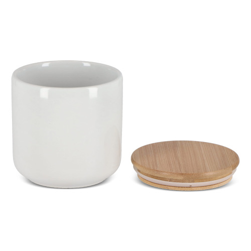 Pojemnik ceramiczno - bambusowy 500 ml Biały LT95434-N0001 (2)
